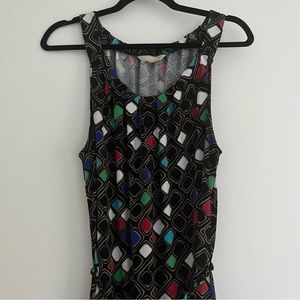 Banana Republic Women's Printed Dress with Belt (Large)